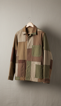 Patchwork Workwear Jacket – Earthy Tones